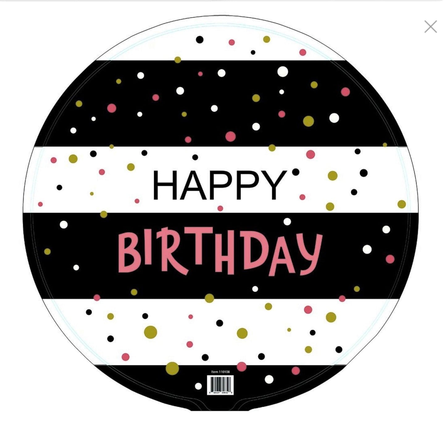 18” Black & White Birthday Balloon - Legacy Rose TX