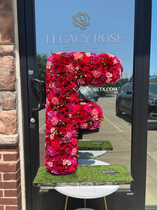Floral Letter or Number - Legacy Rose TX