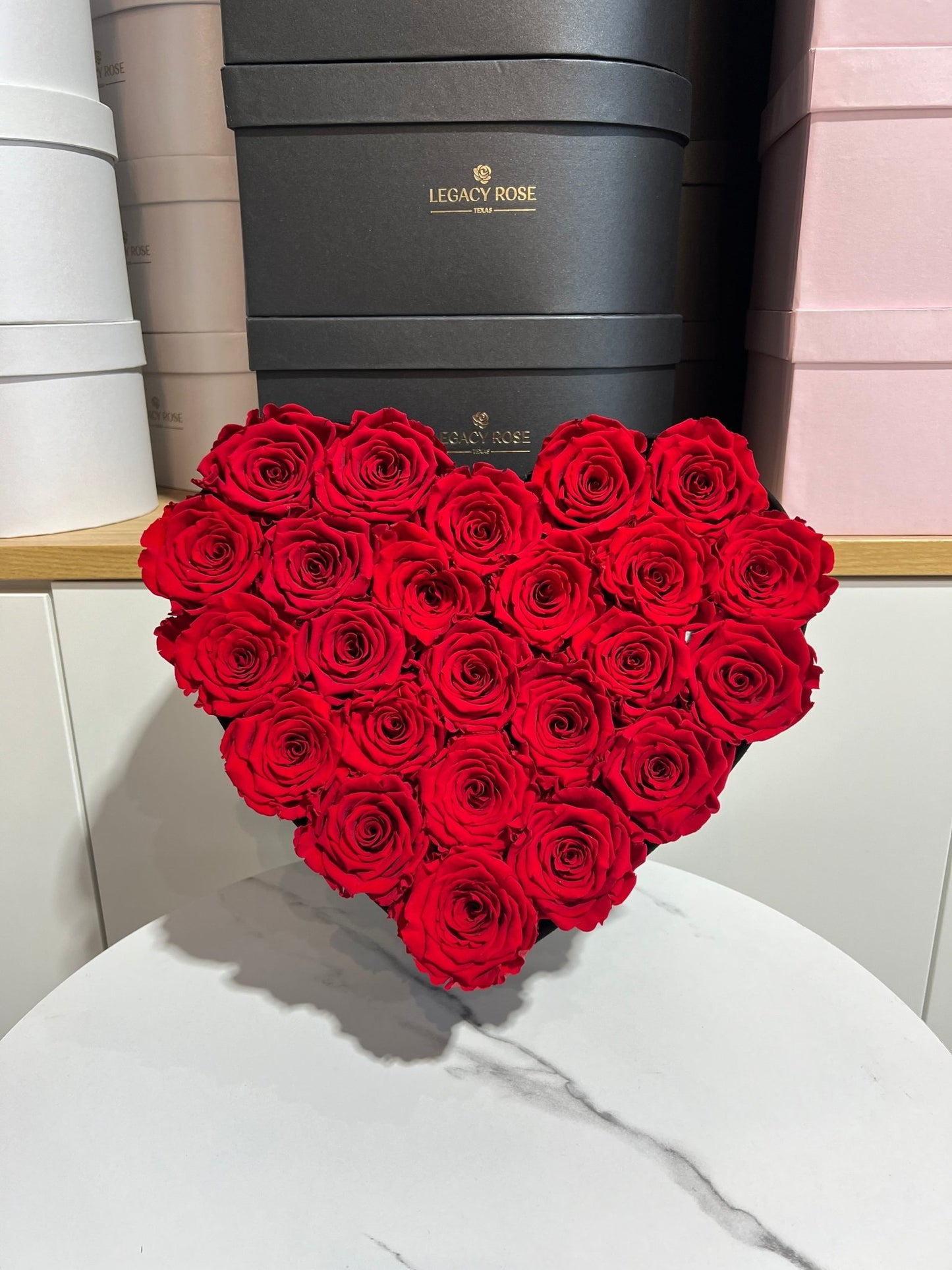 Large Heart Preserved - Legacy Rose TX