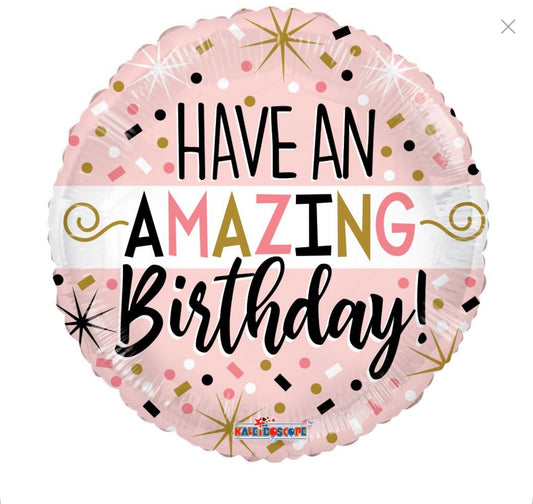 18” Amazing Birthday Balloon - Legacy Rose TX