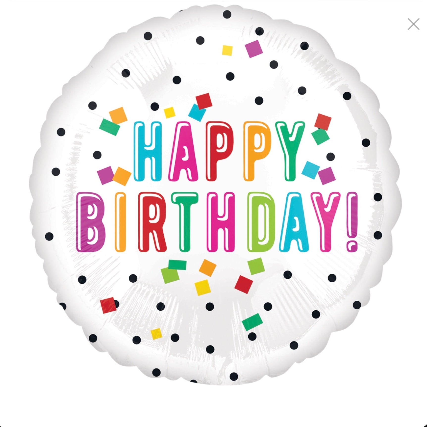 18” Happy Birthday Confetti Balloon - Legacy Rose TX