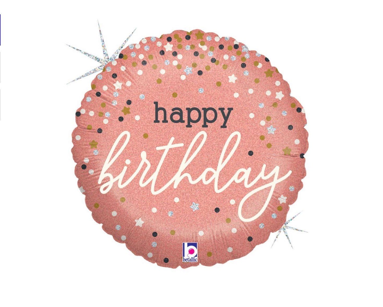 18” Rose Gold Birthday Balloon - Legacy Rose TX