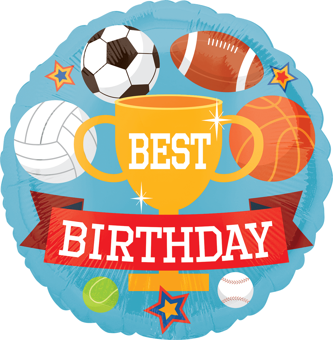 18” Sports Birthday Balloon - Legacy Rose TX