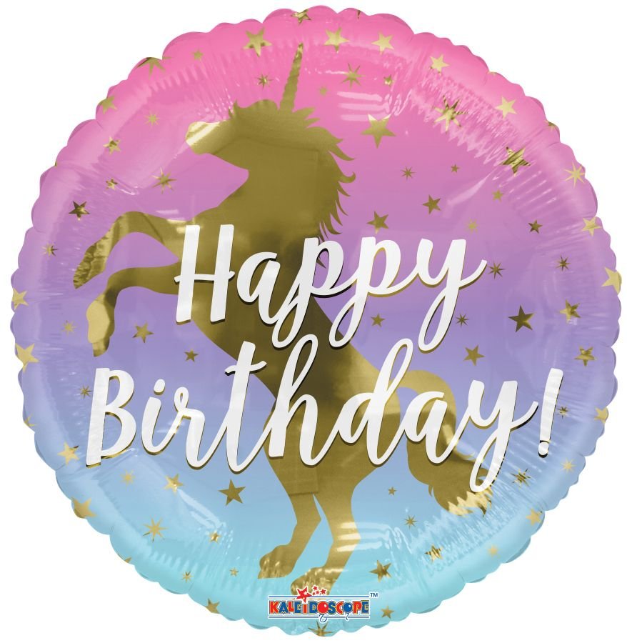 18” Unicorn Birthday Balloon - Legacy Rose TX