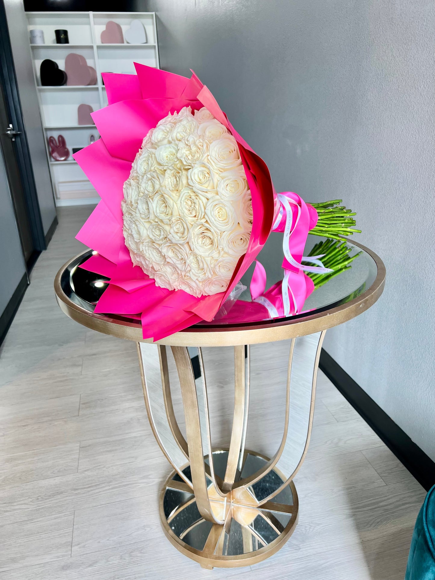 White Rose Bouquet / Ramo Buchón Blanco