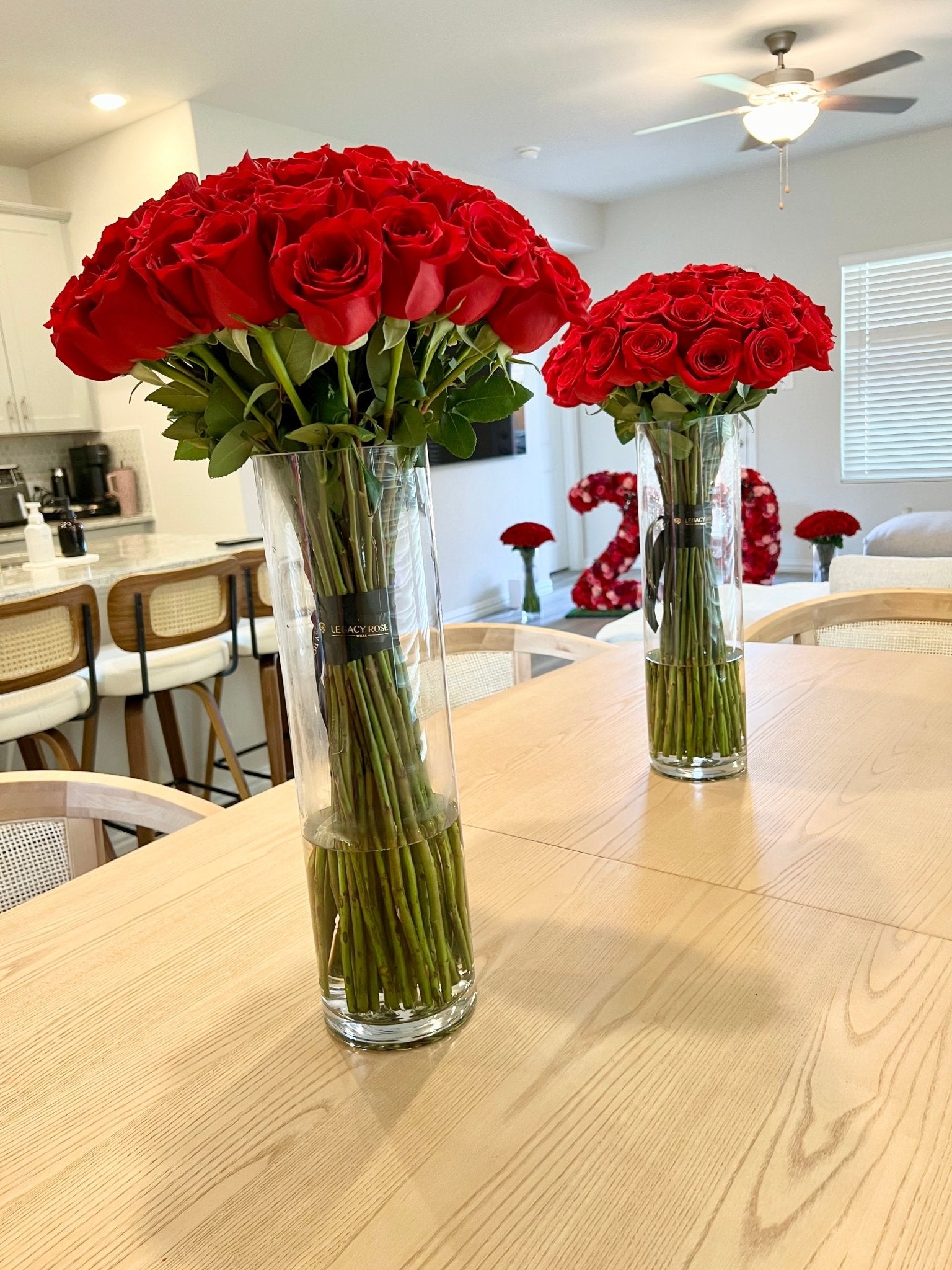 50 Rose Bouquet in Vase - Legacy Rose TX