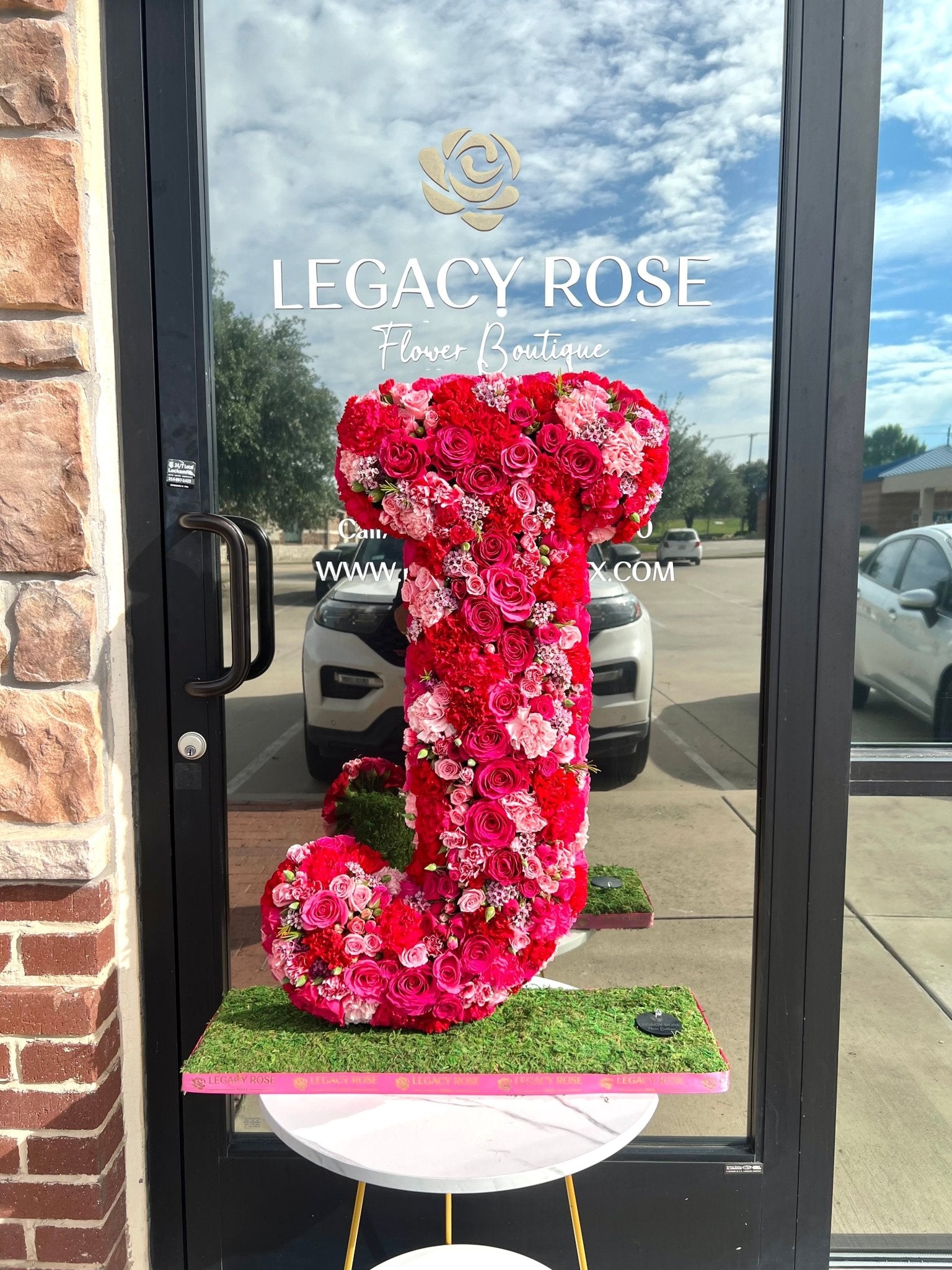 Floral Letter or Number (Aprox. 3ft High) - Legacy Rose TX