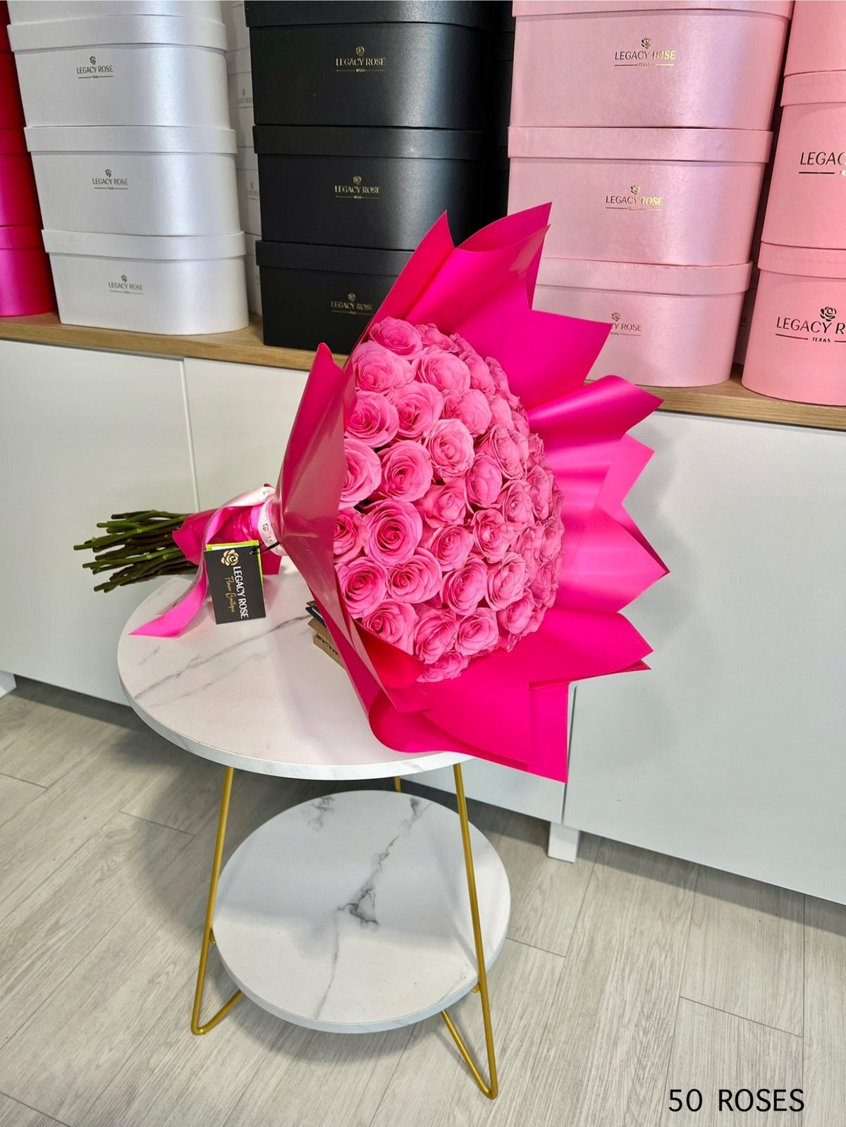 Pink Rose Bouquet / Ramo Buchón – Legacy Rose TX