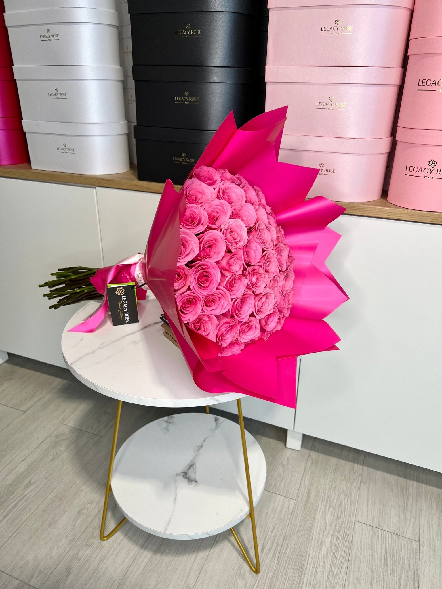 Pink Rose Bouquet / Ramo Buchón – Legacy Rose TX