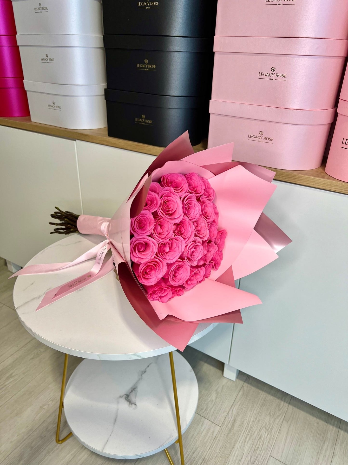 Pink Rose Bouquet / Ramo Buchón – Legacy Rose TX